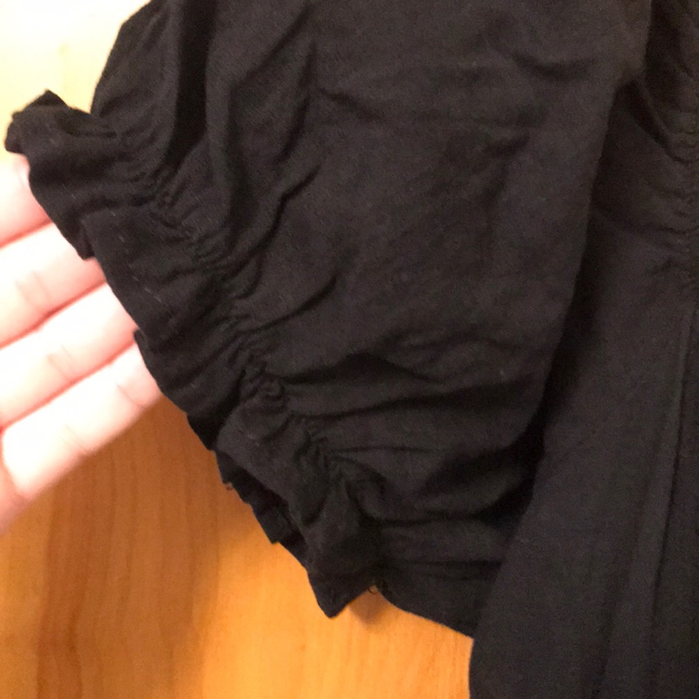 Peasant style black mini dress - Picture 5 of 10